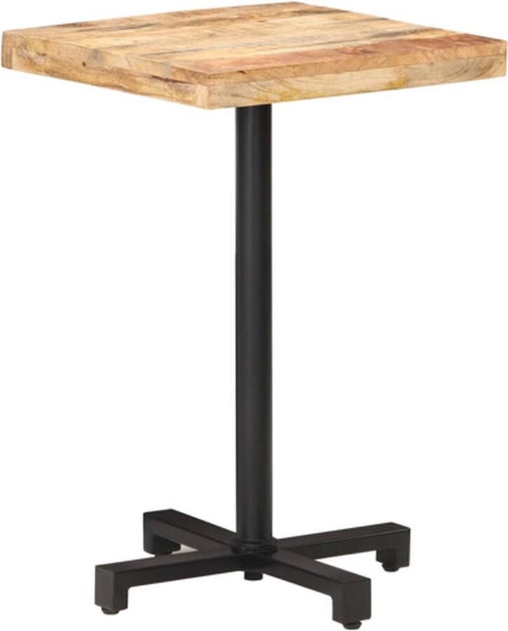 VidaXL -Bistrotafel-vierkant-50x50x75-cm-ruw-mangohout - Foto 2