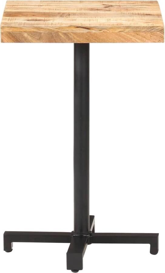 VidaXL -Bistrotafel-vierkant-50x50x75-cm-ruw-mangohout