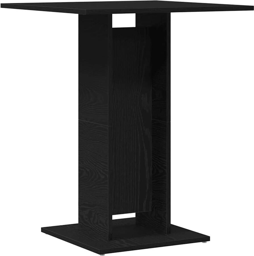 VidaXL Bistrotafel Zwart Eiken 60x60x75 cm Bewerkt Hout