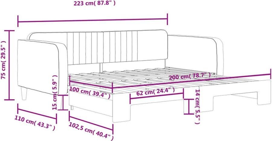 VidaXL Blauw Fluwelen Slaapbank met Onderschuifbed Slaapbank Sofa Bed Tweepersoonsbed Lounge Meubels Zitbanken Living Room Furniture Bedroom Furniture Velvet Sofa Blue Sofa
