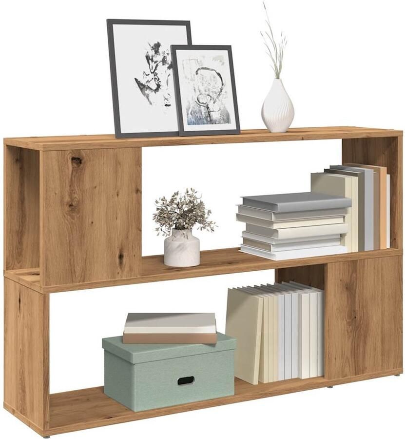 VidaXL Boekenkast 100x24x63 cm Artisanaal Eiken Boekenkast Boekenkasten Boekenschap Boekenstandaard