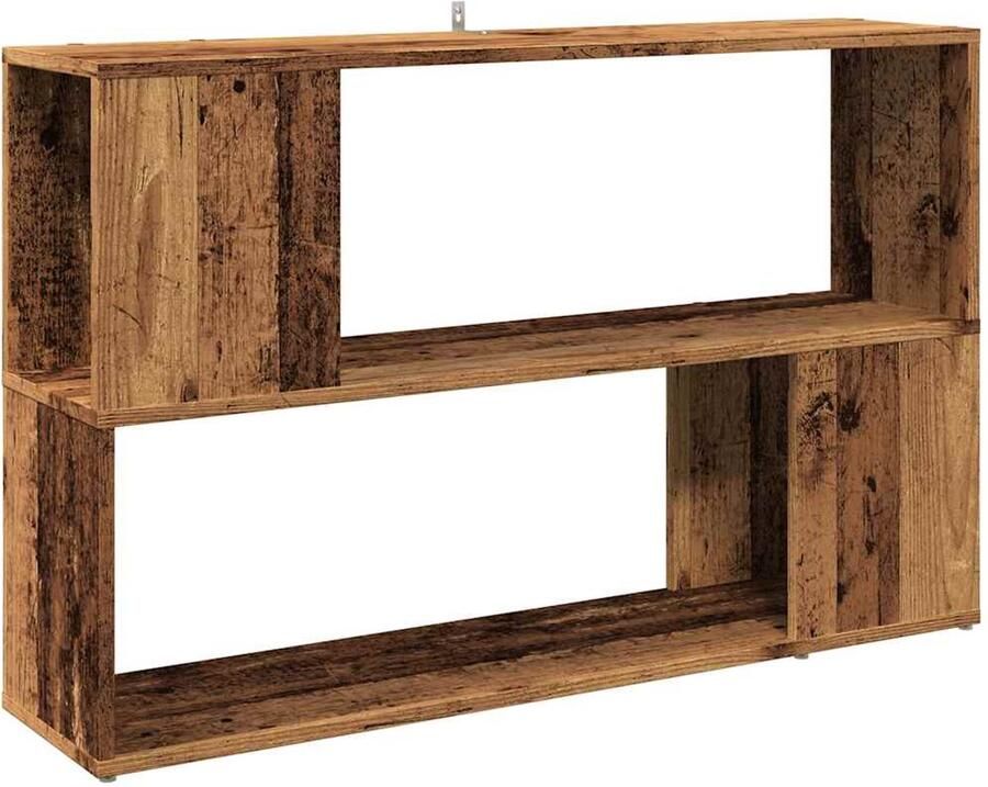 VidaXL Boekenkast 100x24x63 cm Bewerkt hout Oud houtkleurig Boekenkast Boekenkasten Boekenschap Boekenstandaard