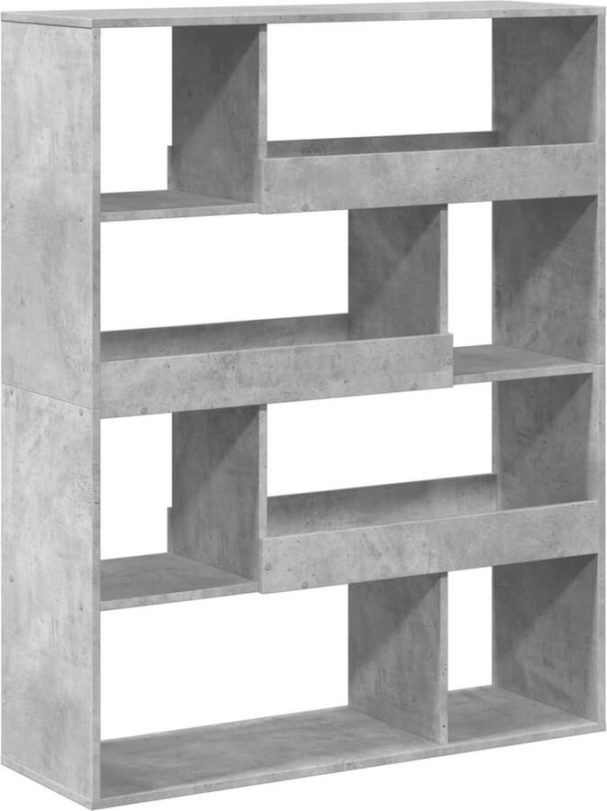 VidaXL kamerscherm 100x33x125 5 cm bewerkt hout betongrijs