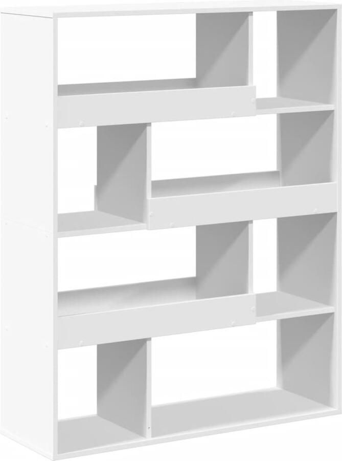 VidaXL Boekenkast Wit 8 Schappen 100x33x125 5 cm Boekenkast Boekenkasten Boeken Plank Schappenkast