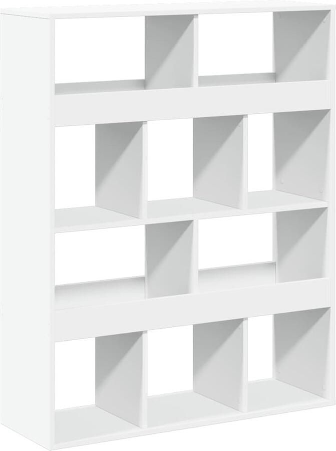 VidaXL Boekenkast Wit 10 Vakken 100x33x125 5 cm Boekenkast Boekenkasten Boeken Plank Schappenkast