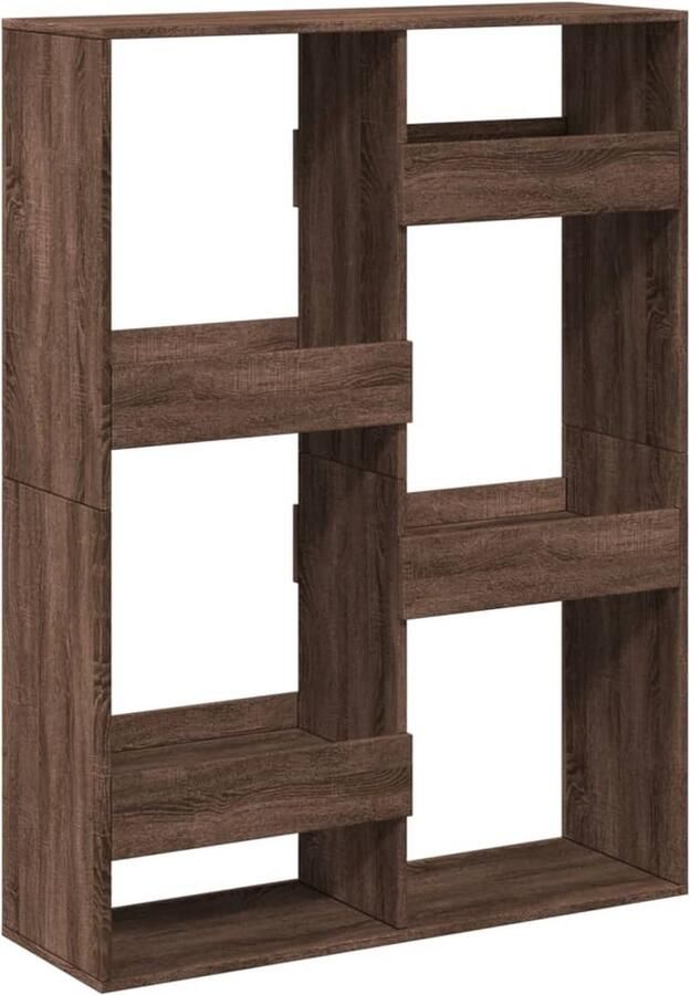 VidaXL Kamerscherm 100x33x135 cm bewerkt hout bruin eikenkleurig - Foto 2