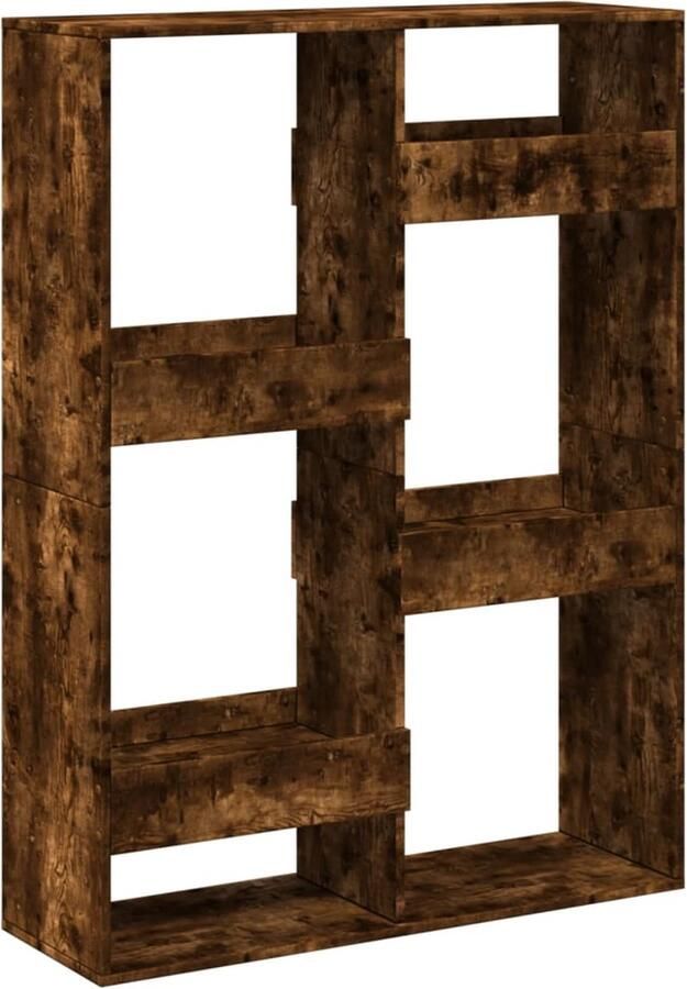 VidaXL Boekenkast 6 schappen Gerookt eiken Boekenkast Boekenkasten Boeken Plank Schappenkast