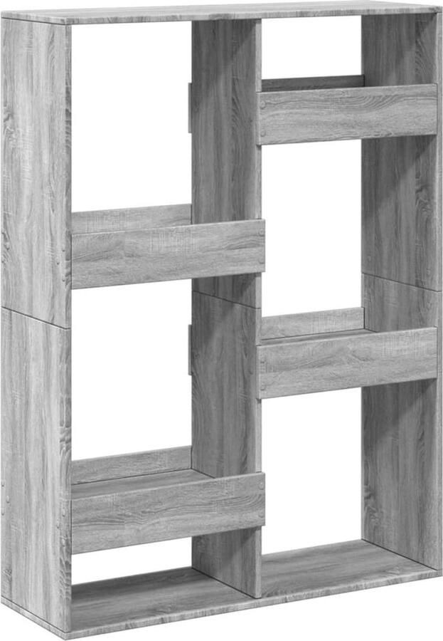 VidaXL Boekenkast 100x33x135 cm bewerkt hout grijs sonoma eikenkleurig