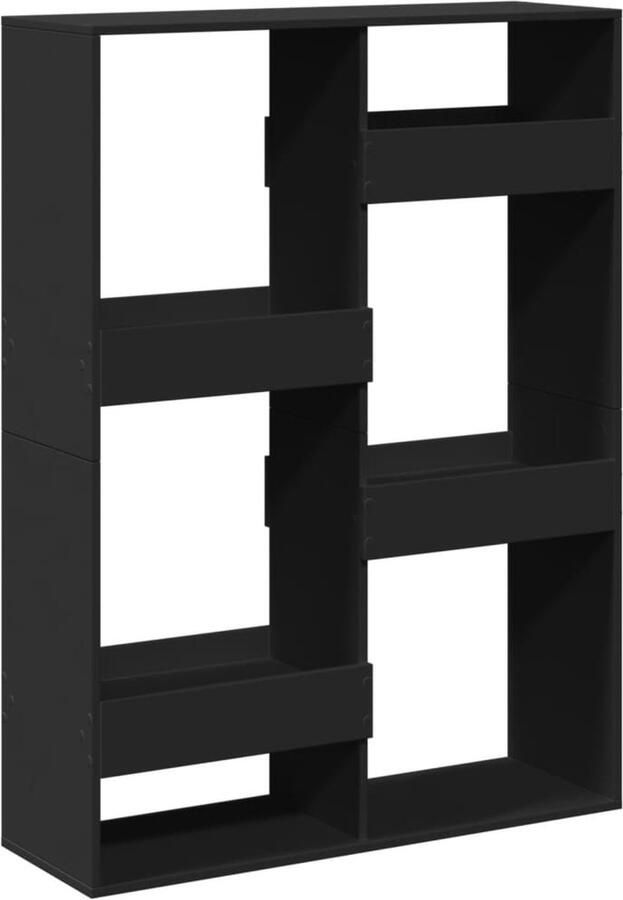 VidaXL Boekenkast 6 schappen 100x33x135 cm Zwart Boekenkast Boekenkasten Boeken Plank Schappenkast