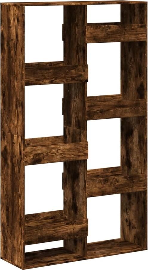 VidaXL Kamerscherm 100x33x175 cm bewerkt hout gerookt eikenkleurig - Foto 4