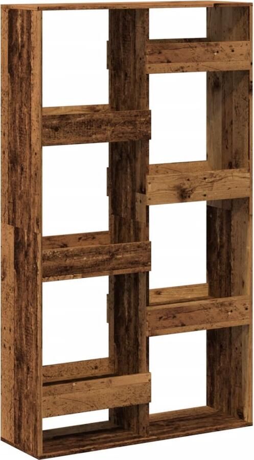 VidaXL Kamerscherm 100x33x175 cm bewerkt hout oud houtkleurig - Foto 3