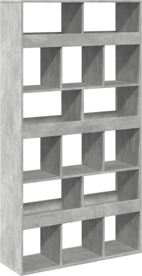 VidaXL Kamerscherm 100x33x187 5 cm bewerkt hout betongrijs