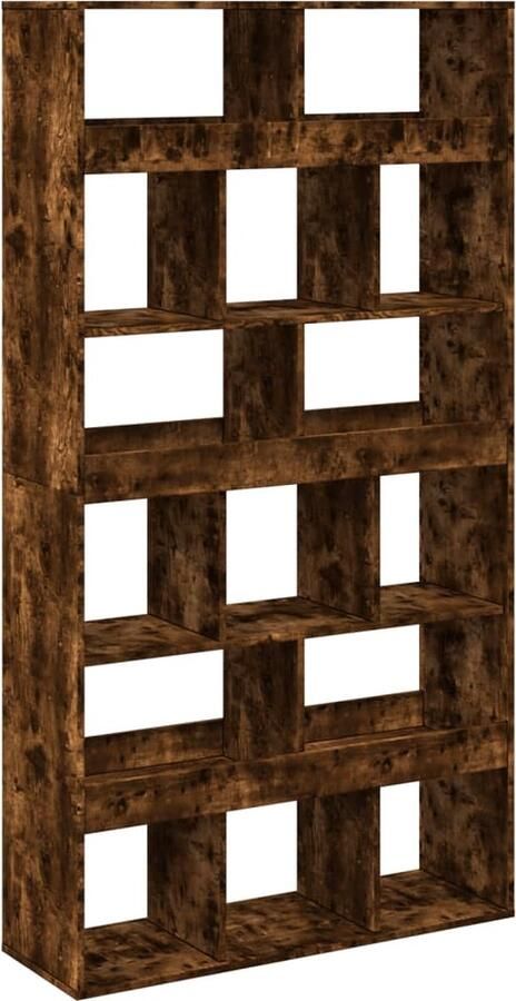 VidaXL kamerscherm 100x33x187 5 cm bewerkt hout gerookt eikenkleurig