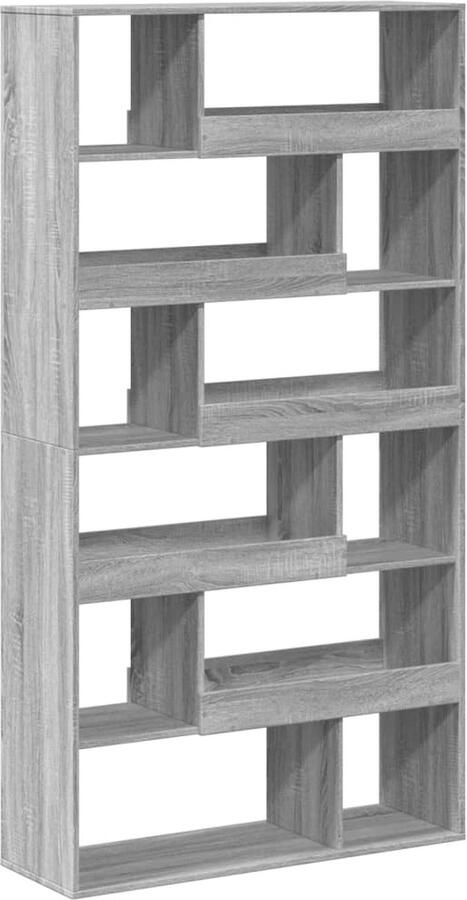 VidaXL Boekenkast 100x33x187 5 cm bewerkt hout grijs sonoma eikenkleur