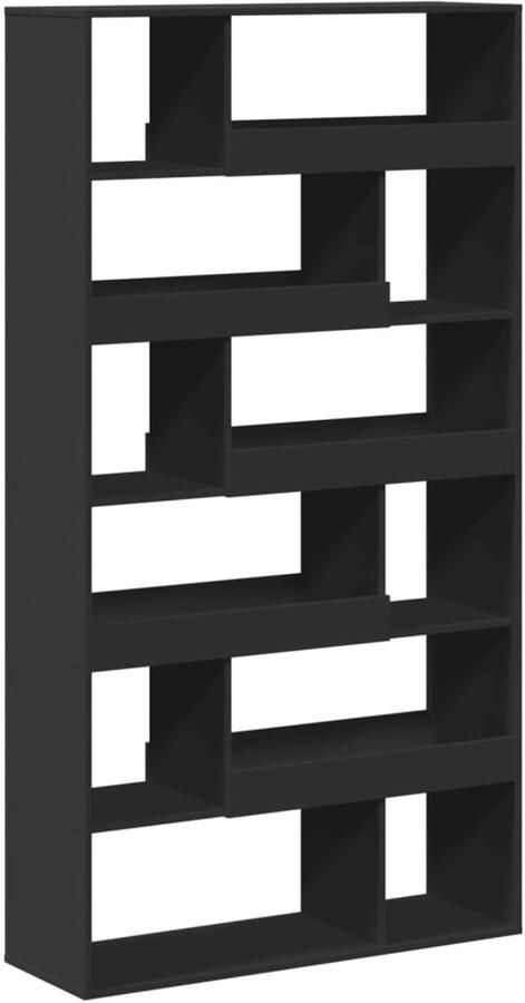 VidaXL Boekenkast 12 vakken Zwart 100x33x187 5 cm Boekenkast Boekenkasten Boeken Plank Schappenkast