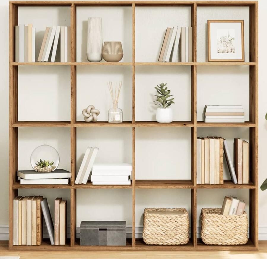 VidaXL Boekenkast 102x29x143 cm bewerkt hout artisanaal eikenkleur