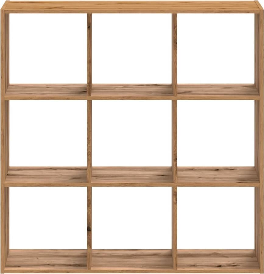 VidaXL Boekenkast 102x32x102 cm bewerkt hout artisanaal eikenkleurig