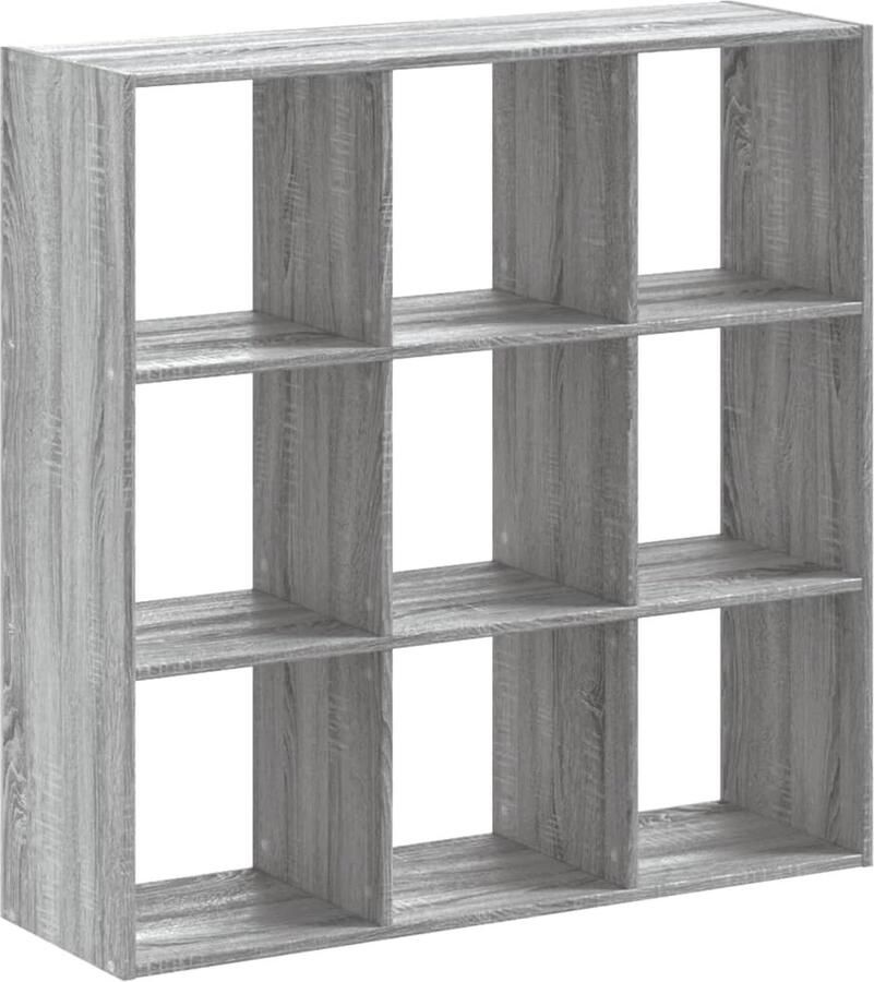 VidaXL Boekenkast 102x32x102 cm bewerkt hout grijs sonoma eikenkleurig