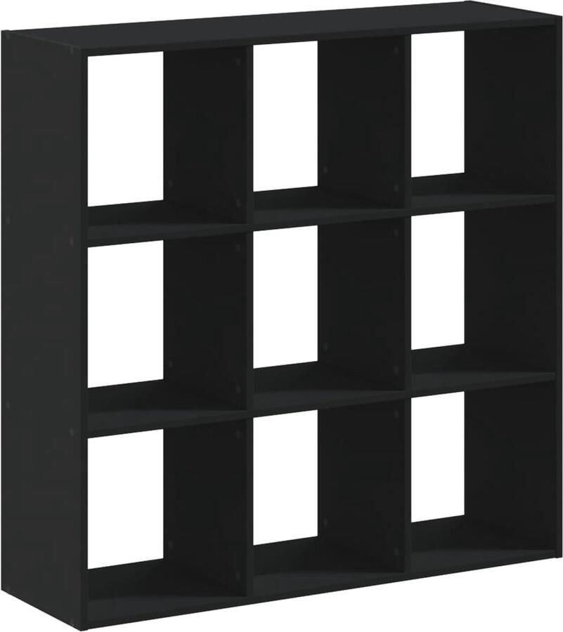 VidaXL Boekenkast 102x32x102 cm bewerkt hout zwart