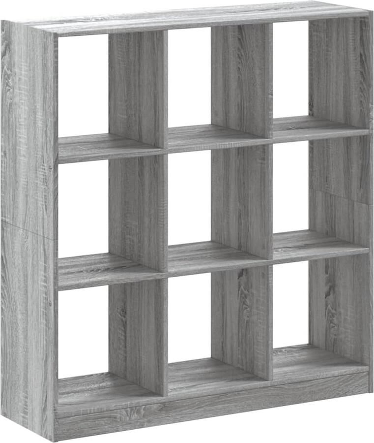 VidaXL Boekenkast 102x32x108 cm bewerkt hout grijs sonoma eikenkleurig
