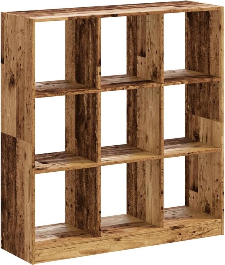 VidaXL Boekenkast 102x32x108 cm bewerkt hout oud houtkleurig