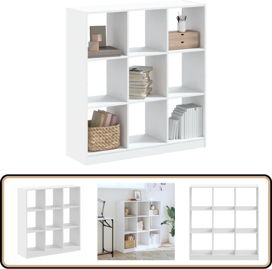 VidaXL Boekenkast 102x32x108 cm bewerkt hout wit