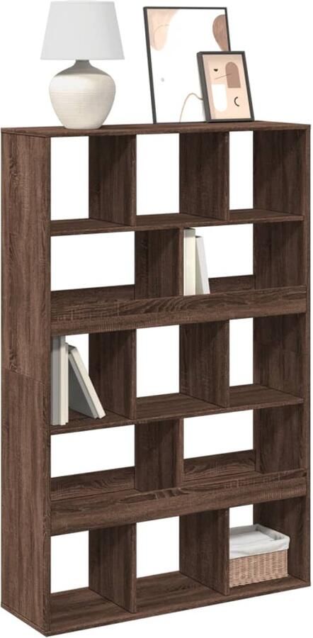 VidaXL Boekenkast 13 vakken Bruineiken 100x33x156 5 cm Boekenkast Boekenkasten Boeken Plank Schappenkast
