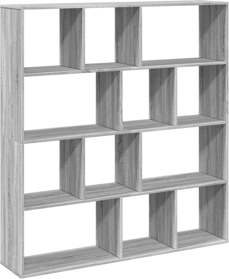 VidaXL Boekenkast 132x29x141 5 cm bewerkt hout grijs sonoma eiken
