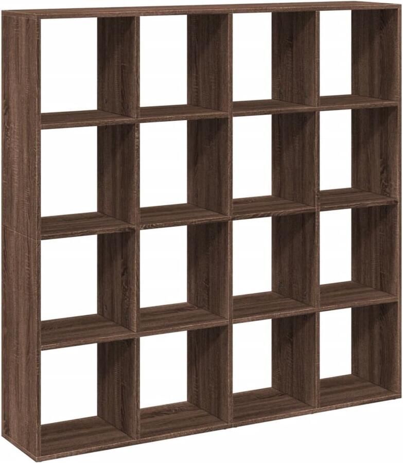 VidaXL Boekenkast 137 5x29x137 5 cm bewerkt hout bruin eikenkleur