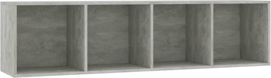 VidaXL Boekenkast 143x30x36 cm Betongrijs Boekenkast Houten Boekenkast Tv Meubel Bergruimte Design Boekenkast
