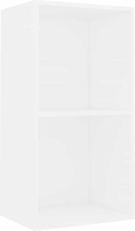 VidaXL Boekenkast 2-laags Wit 40x30x76 5 cm Boekenkast Boekenkasten -boekenplank Opbergkast