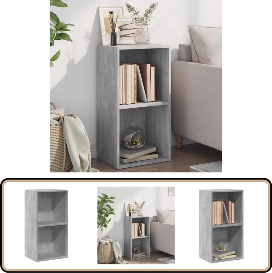 VidaXL Boekenkast 2 schappen 40x30x76 5 cm Boekenkast Boekenkasten Boekenschap Boekenschappen