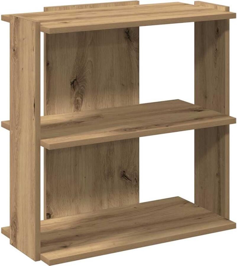 VidaXL Boekenkast 3-laags 60x30x60 cm bewerkt hout artisanaal eiken