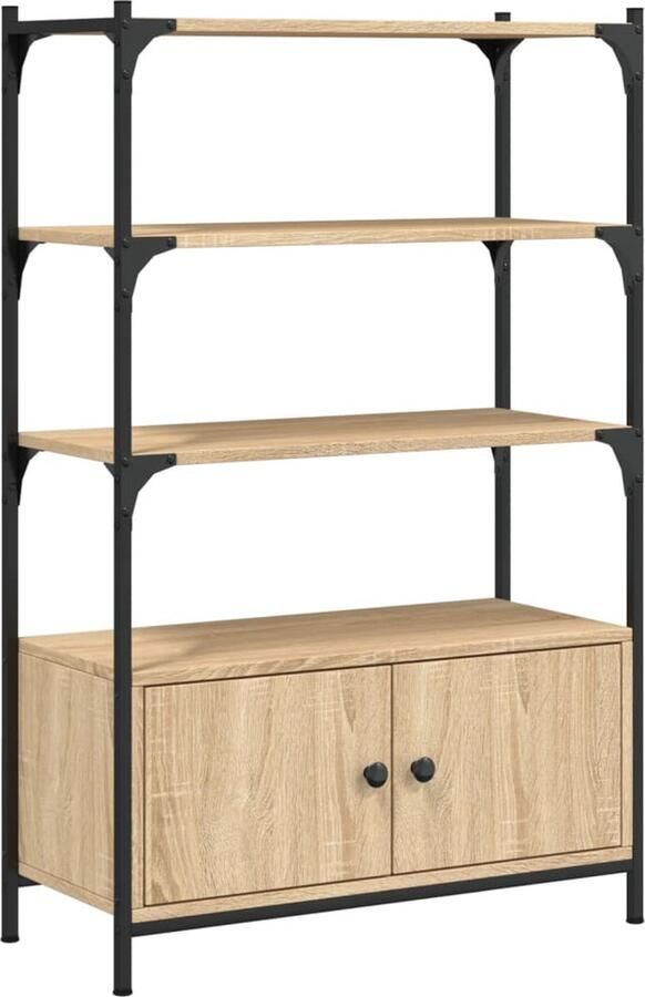 VidaXL -Boekenkast-3-laags-70x30x109 5-cm-bewerkt-hout-sonoma-eiken - Foto 4