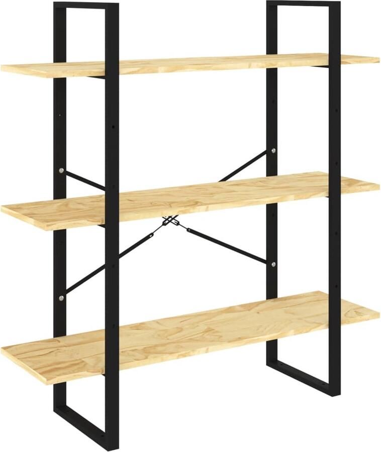 VidaXL Boekenkast 3 Schappen 100x30x105 cm Boekenkast Houten Boekenkast Grenenhout Boekenkast Design Boekenkast Vintage Boekenkast Industriele Boekenkast Opbergkast Woonaccessoires Woonkamerdecoratie Bibliotheek