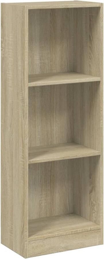 VidaXL -Boekenkast-met-3-schappen-40x24x108-cm-bewerkt-hout-sonoma-eik - Foto 2