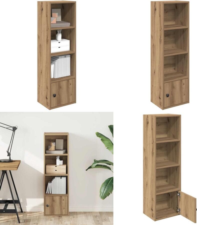 VidaXL Boekenkast 31x24x102 cm bewerkt hout artisanaal eikenkleurig Boekenkast Boekenkasten Boekenplank Opbergkast