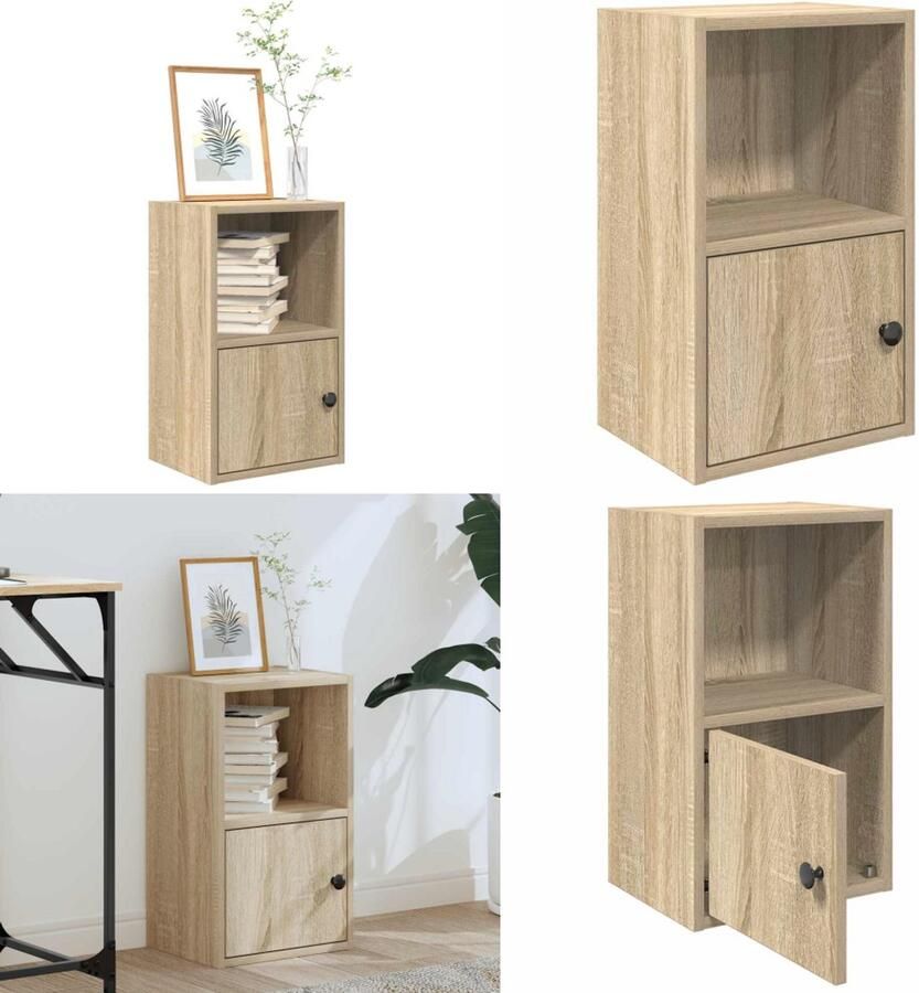 VidaXL Boekenkast 31x24x52 cm bewerkt hout sonoma eikenkleurig Boekenkast Boekenkasten Boekenplank Opbergkast