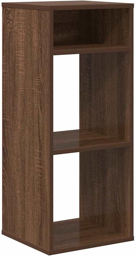 VidaXL Boekenkast 34x31x80 cm Bewerkt hout Bruin eiken Boekenkast Boekenkasten Opbergkast Boekenplank