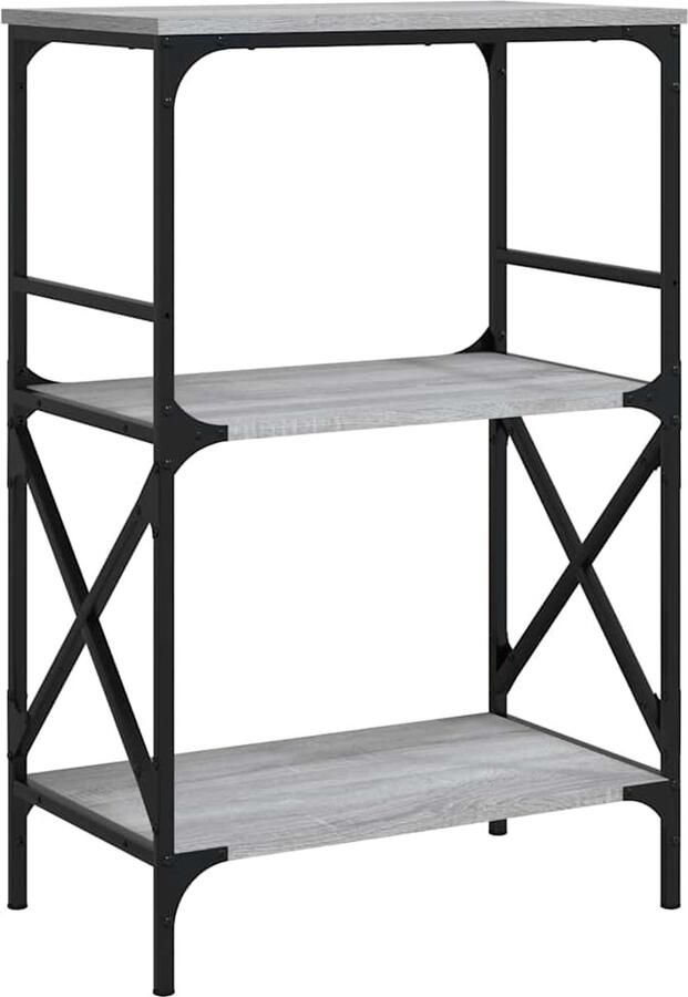 VidaXL -Boekenkast-4-laags-59x35x90 5-cm-bewerkt-hout-grijs-sonoma - Foto 3