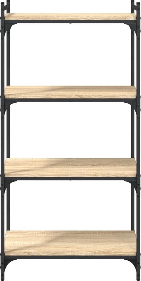 VidaXL -Boekenkast-4-laags-60x30x120-cm-bewerkt-hout-sonoma-eikenkleur - Foto 2