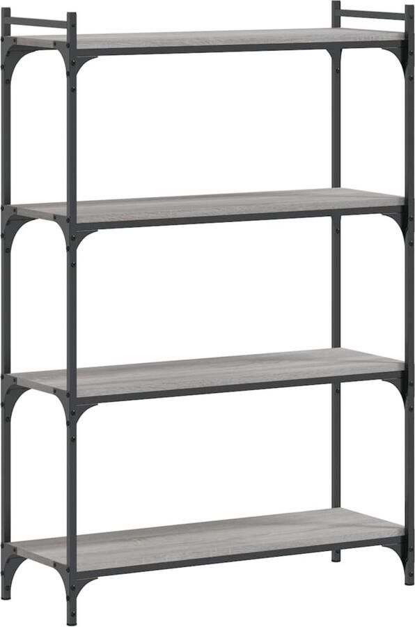 VidaXL -Boekenkast-4-laags-80x30x120-cm-bewerkt-hout-grijs-sonoma - Foto 2