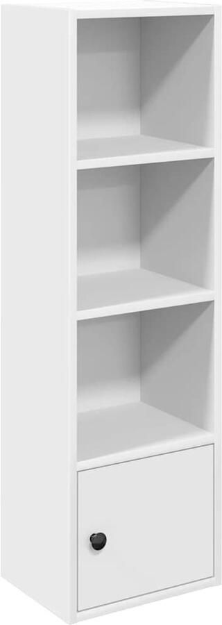 VidaXL Boekenkast 4 vakken Wit 31x24x102 cm Boekenkast Boekenkasten Boekenplank Opbergkast