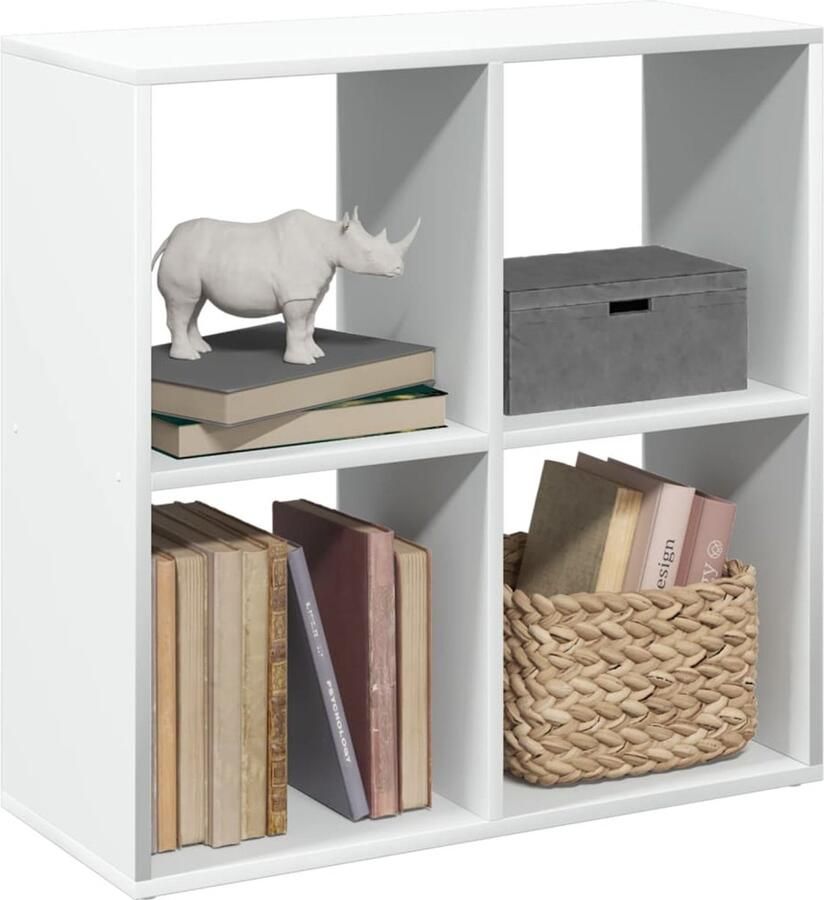 VidaXL Boekenkast 4 Vakken Wit 69 5x29x69 5 cm Boekenkast Boekenkasten Boeken Plank Schappenkast