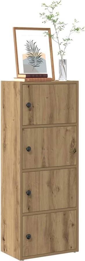 VidaXL Boekenkast 40x24x102 cm Artisanaal Eiken Boekenkast Boekenkasten Boekenplank Opbergkast