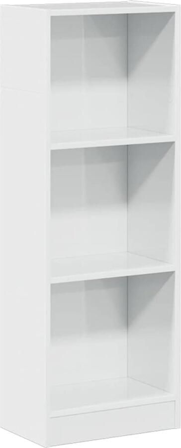 VidaXL Boekenkast Hoogglans Wit 40x24x109 cm Boekenkast Boekenkasten Boeken Plank Schappenkast