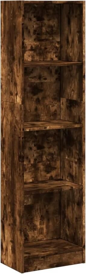 VidaXL Boekenkast 40x24x143 cm bewerkt hout gerookt eikenkleurig