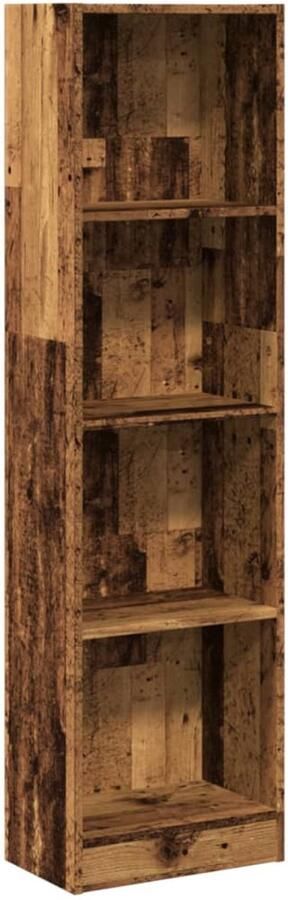 VidaXL Boekenkast 40x24x143 cm bewerkt hout oud houtkleurig