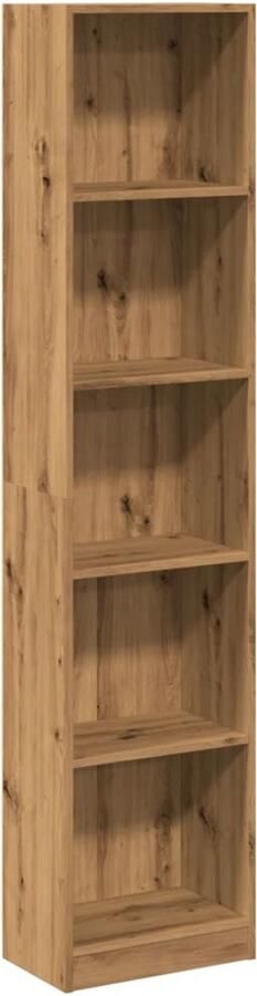 VidaXL Boekenkast 40x24x176 cm Artisanaal Eiken Boekenkast Boekenkasten Boeken Plank Schappenkast