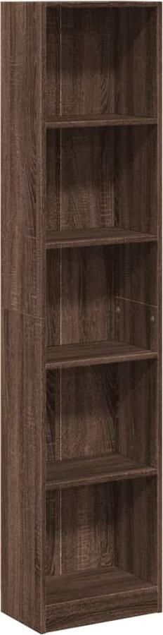 VidaXL Boekenkast 40x24x176 cm bewerkt hout bruin eikenkleurig